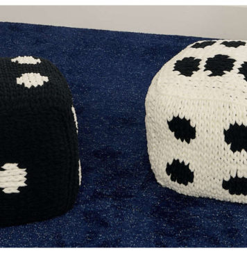 Dice Pillow Free Knitting Pattern