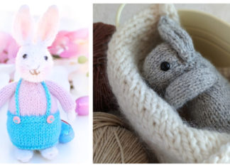 Easter Rabbit Toy Free Knitting Pattern