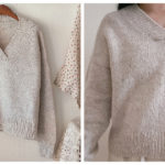 Haru V Neck Sweater Free Knitting Pattern