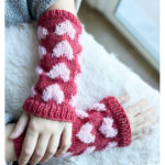 Heart Wrist Warmers Free Knitting Pattern