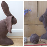 Milk Chocolate Bunny Doorstop Free Knitting Pattern