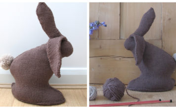 Milk Chocolate Bunny Doorstop Free Knitting Pattern