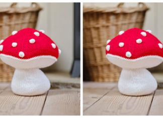 Toadstool Cushion Free Knitting Pattern