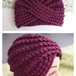 Twisted Turban Hat Free Knitting Pattern and Video Tutorial