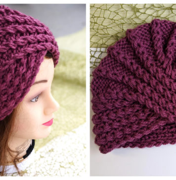 Twisted Turban Hat Free Knitting Pattern and Video Tutorial