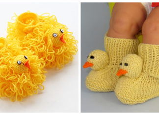 Baby Chick Booties Free Knitting Pattern