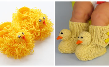 Baby Chick Booties Free Knitting Pattern