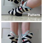 Beetlejuice Sandworms Socks Knitting Pattern