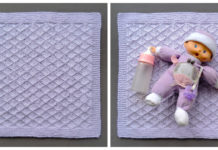 Diamond Brocade Blanket Free Knitting Pattern