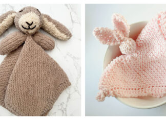 Easy Bunny Lovey Blanket Free Knitting Pattern