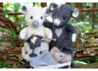 Mouse Anna and Peter Free Knitting Pattern