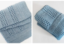 Ridges and Lace Baby Blanket Free Knitting Pattern