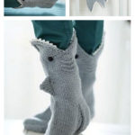 Shark Socks Free Knitting Pattern