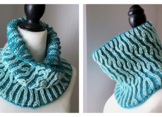 Victoria Brioche Cowl Free Knitting Pattern