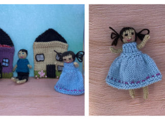 Little Dolls Daisy, Fred and Friends Free Knitting Pattern