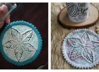 Daylily Coaster Free Knitting Pattern