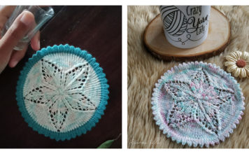 Daylily Coaster Free Knitting Pattern