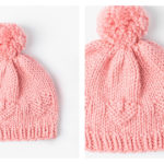 Helena Heart Newborn Hat Free Knitting Pattern
