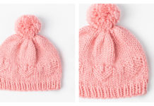 Helena Heart Newborn Hat Free Knitting Pattern