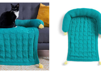 Sofa Saver Pet Blanket Free Knitting Pattern