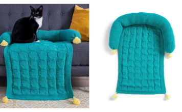 Sofa Saver Pet Blanket Free Knitting Pattern