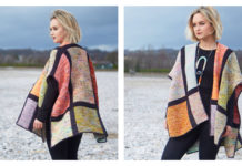 Squared Poncho Free Knitting Pattern