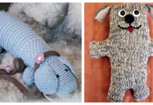 Stuffed Toy Dog Free Knitting Pattern