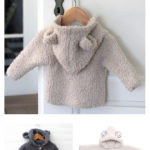Teddy Hooded Baby Jacket Free Knitting Pattern