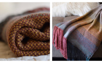 Woven-Look Throw Free Knitting Pattern