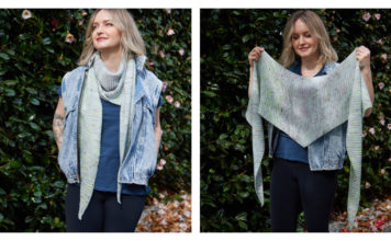April Shallow Triangle Scarf Free Knitting Pattern