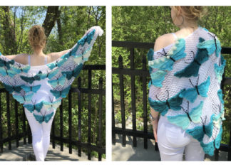 Blue Butterfly Shawl Knitting Pattern