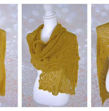 Dayflower Lace Stole Free Knitting Pattern