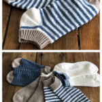 MeerSoxx Striped Sneaker Socks Free Knitting Pattern