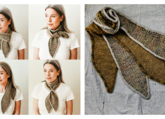 Schelpje Skinny Scarf Free Knitting Pattern and Video Tutorial