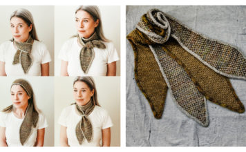 Schelpje Skinny Scarf Free Knitting Pattern and Video Tutorial