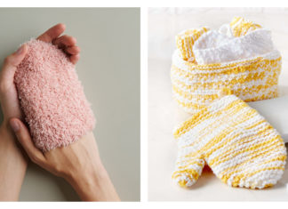 Scrubbing Bath Mitt Free Knitting Patterns