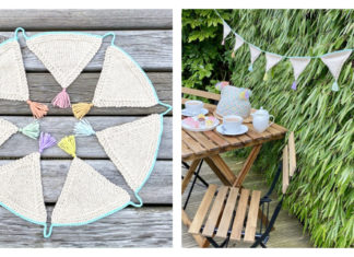 Trellis Triangle Bunting Free Knitting Pattern