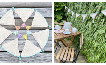 Trellis Triangle Bunting Free Knitting Pattern