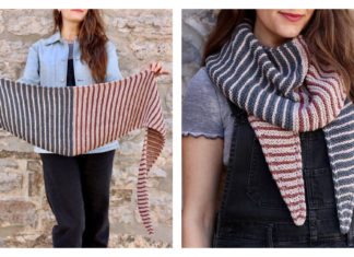 Brewster Striped Kerchief Free Knitting Pattern