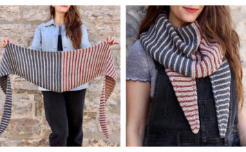 Brewster Striped Kerchief Free Knitting Pattern