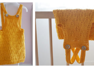 Little Gardeners Pinafore Dress Free Knitting Pattern