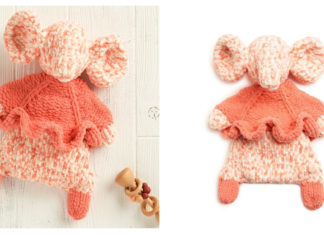 Ballerina Elephant Rag Doll Free Knitting Pattern