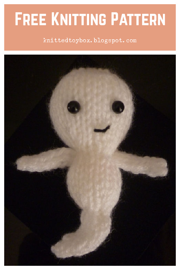 Ghosty Emoji Free Knitting Pattern