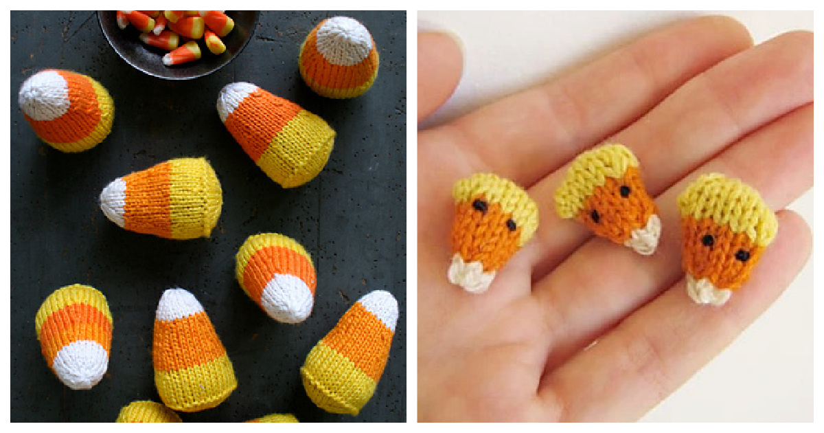 Candy Corn Creature Free Knitting Pattern