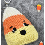 Carl the Candy Corn Keychain Free Knitting Pattern