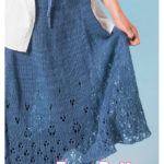 Eyelet Skirt Free Knitting Pattern