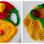 Lemon and Strawberry Bag Market Duo Free Knitting Pattern