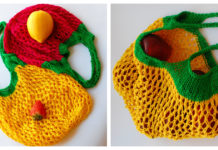 Lemon and Strawberry Bag Market Duo Free Knitting Pattern