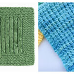 Bamboo Stitch Dish Cloth Free Knitting Pattern