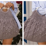 Bobble Stitch Gray Handbag Free Knitting Pattern